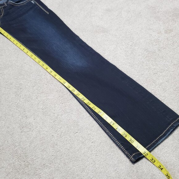 SILVER JEANS Lola Bootcut Jeans Stretch Mid-Rise Selvedge Blue Women's 28 X 32" - Picture 14 of 16